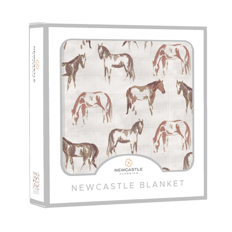 Wild Horses Bamboo Newcastle Blanket