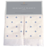 Periwinkle Diamond Polka Dot Bamboo Newcastle Blankie - HoneyBug 