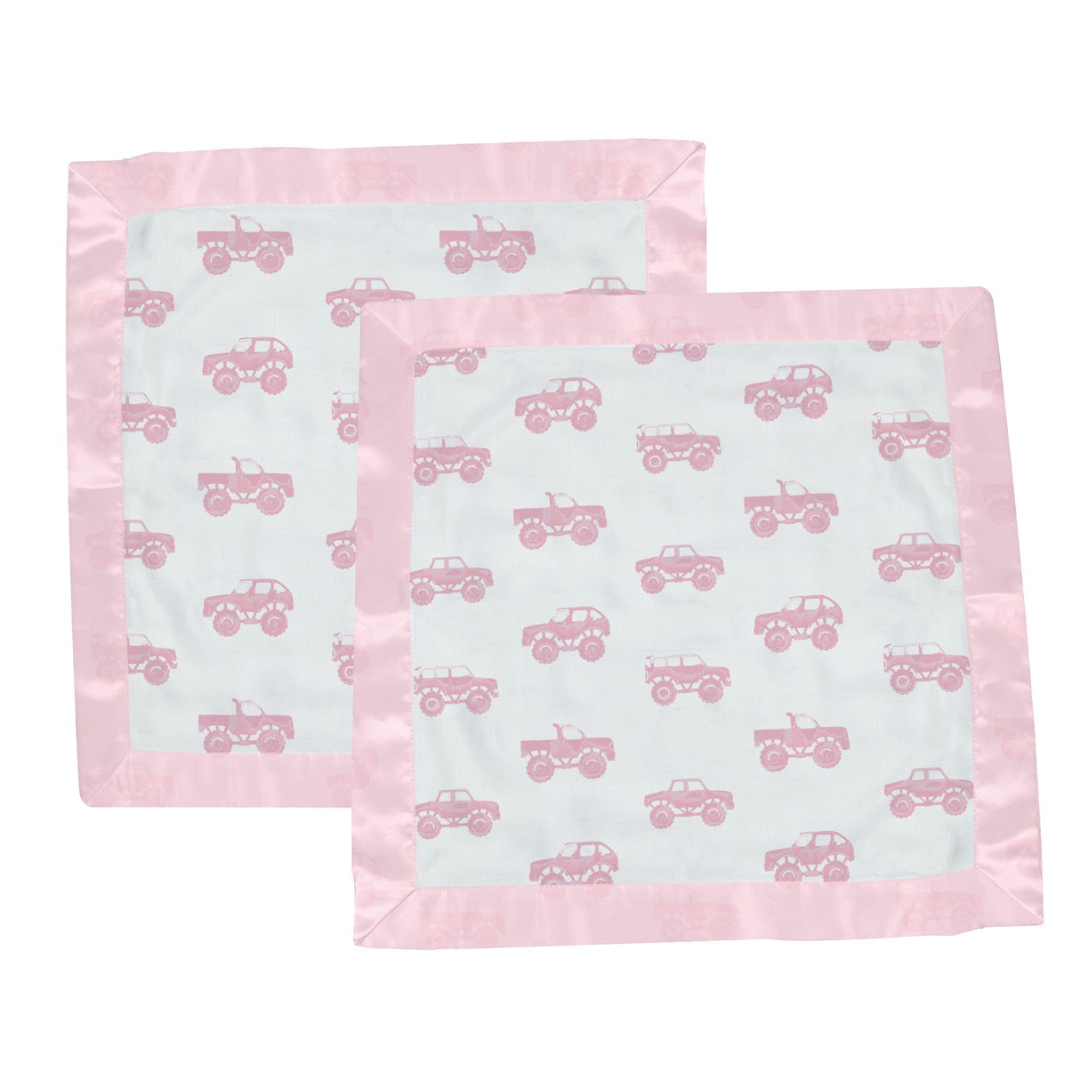 Pink Monster Trucks Bamboo Newcastle Blankie - HoneyBug 