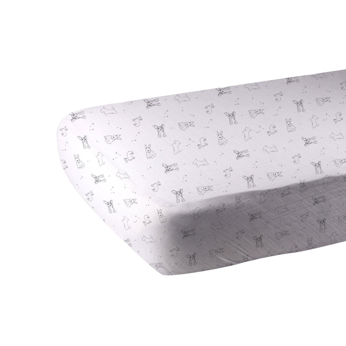 Corgi Bamboo Muslin Crib Sheet - HoneyBug 