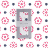 Primrose Indigo Cotton Muslin Swaddle - HoneyBug 