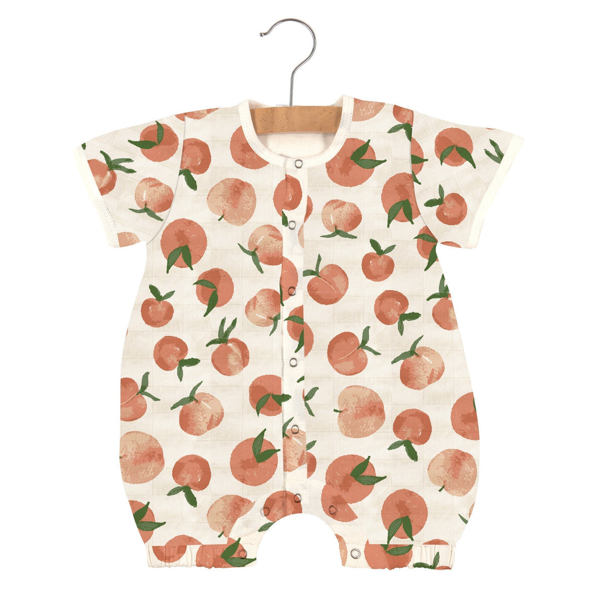 Carnelian Peaches Bamboo Newcastle Mini Romper - HoneyBug 