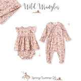 Wild Wrangler/Pink Bamboo Western Cowgirl Stroller Blanket