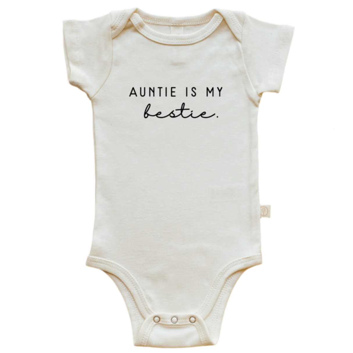 Short Sleeve Bodysuit | Auntie is My Bestie | Organic Cotton - HoneyBug 