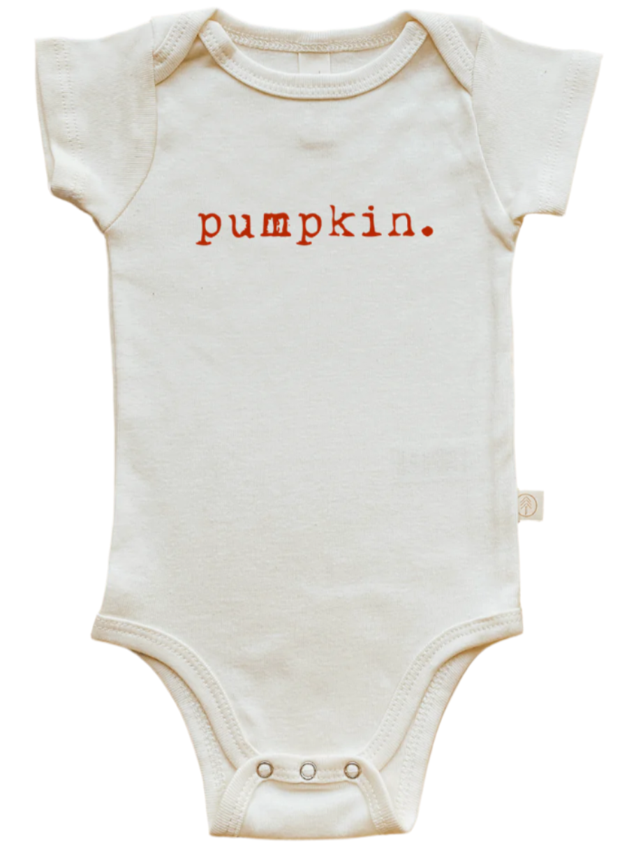 Short Sleeve Bodysuit | Pumpkin | Organic Cotton