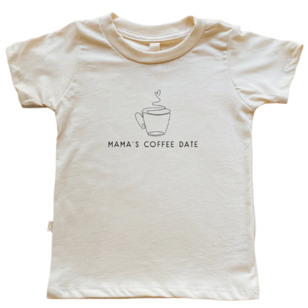 Mama's Coffee Date - Organic Cotton Kids Graphic Tee