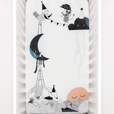 The Moon's Birthday Standard Size Crib Sheet - HoneyBug 