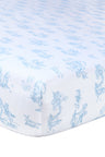 Blue Toile Baby Crib Sheets