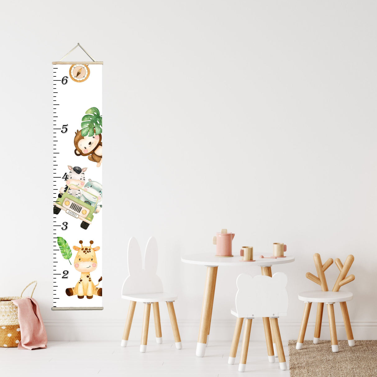 Canvas Kids Growth Chart - Safari