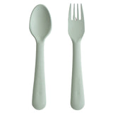 Dinnerware Fork and Spoon Set - Sage - HoneyBug 