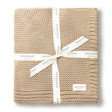 Organic Knit Throw Blanket - Sand