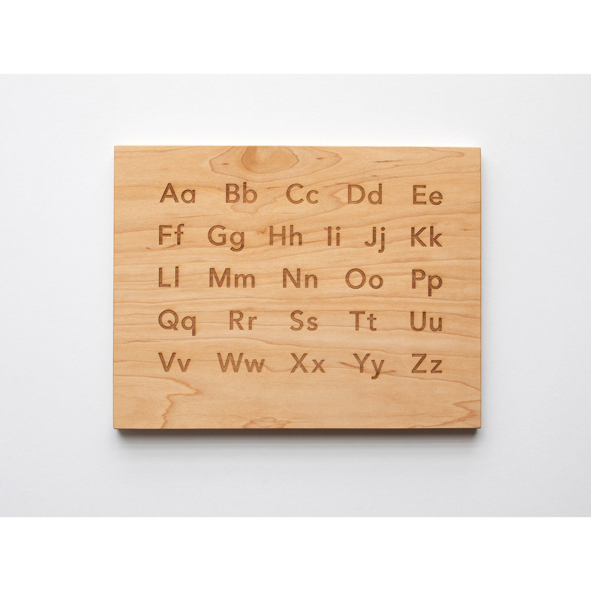 Wooden Alphabet Montessori Board and Tabletop Reference Chart • Modern Sans Serif - HoneyBug 