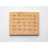 Wooden Alphabet Montessori Board and Tabletop Reference Chart • Modern Sans Serif - HoneyBug 