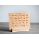 Wooden Alphabet Montessori Board and Tabletop Reference Chart • Modern Sans Serif - HoneyBug 