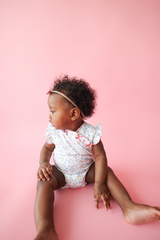 Pink Arabella Onesie with Bows - HoneyBug 