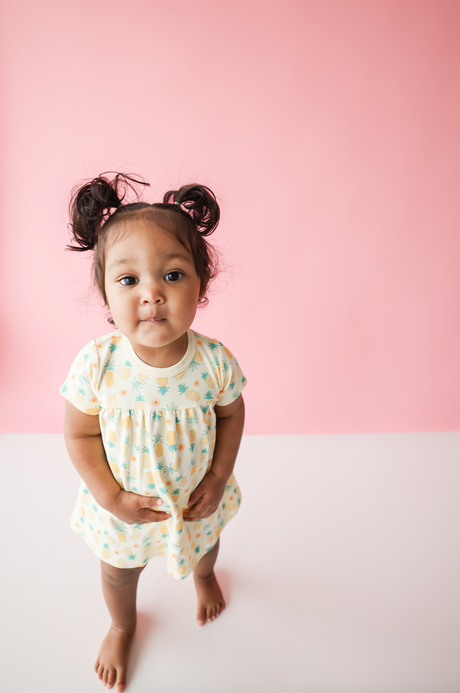 Pineapple Print Swing Dress