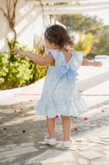 Blue Floral Smocked Dress