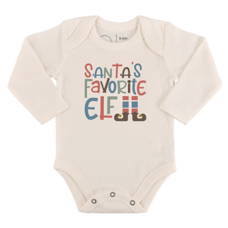 graphic bodysuit | santas favorite elf (long sleeve) - HoneyBug 