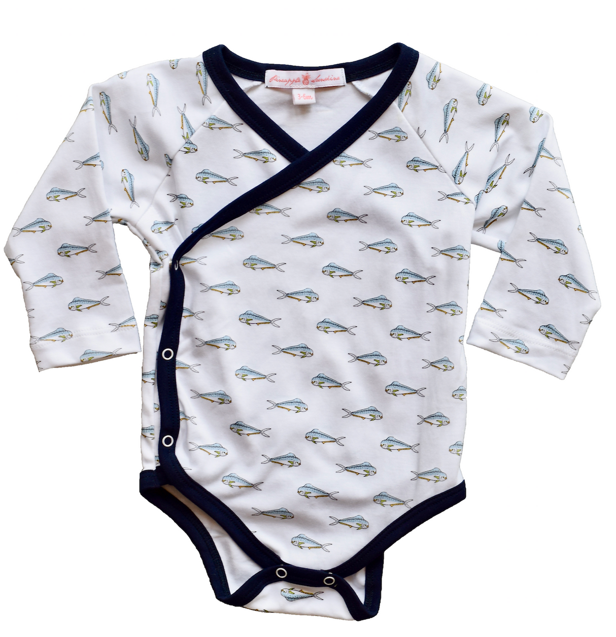 Mahi Mahi Kimono Sleeve Onesie - HoneyBug 
