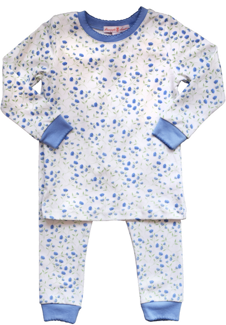 Arabella Blue Floral Pajama Set - HoneyBug 