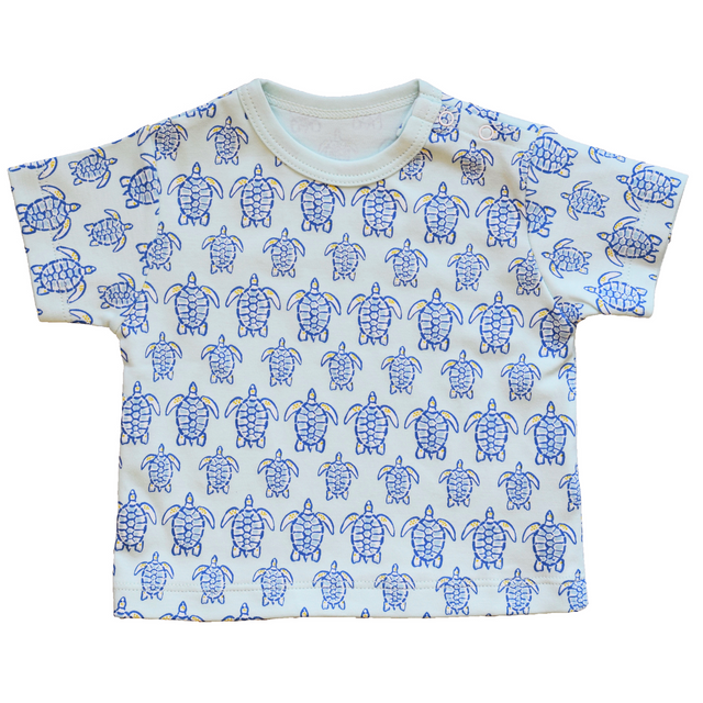 Blue Sea Turtle Tee - HoneyBug 
