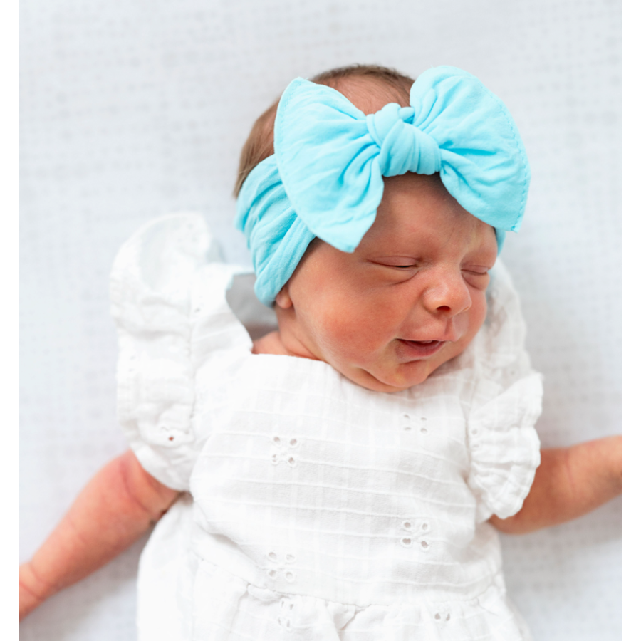 Baby Bloom Bows: Aqua - HoneyBug 