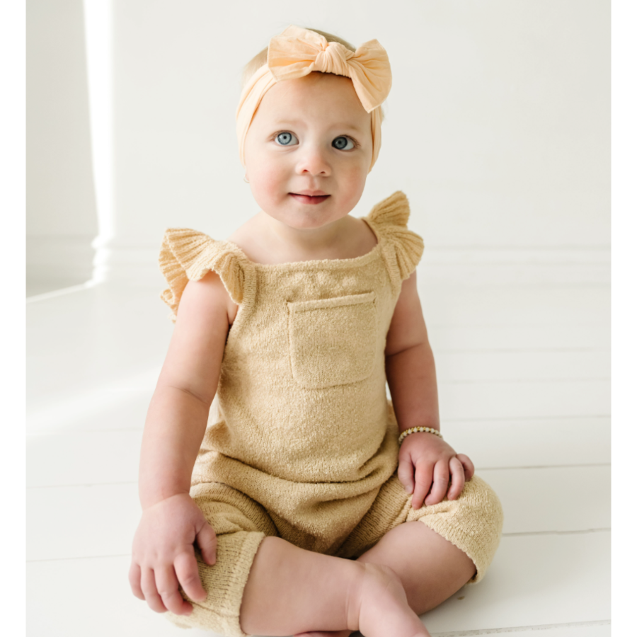 Baby Bloom Bows: Peach - HoneyBug 