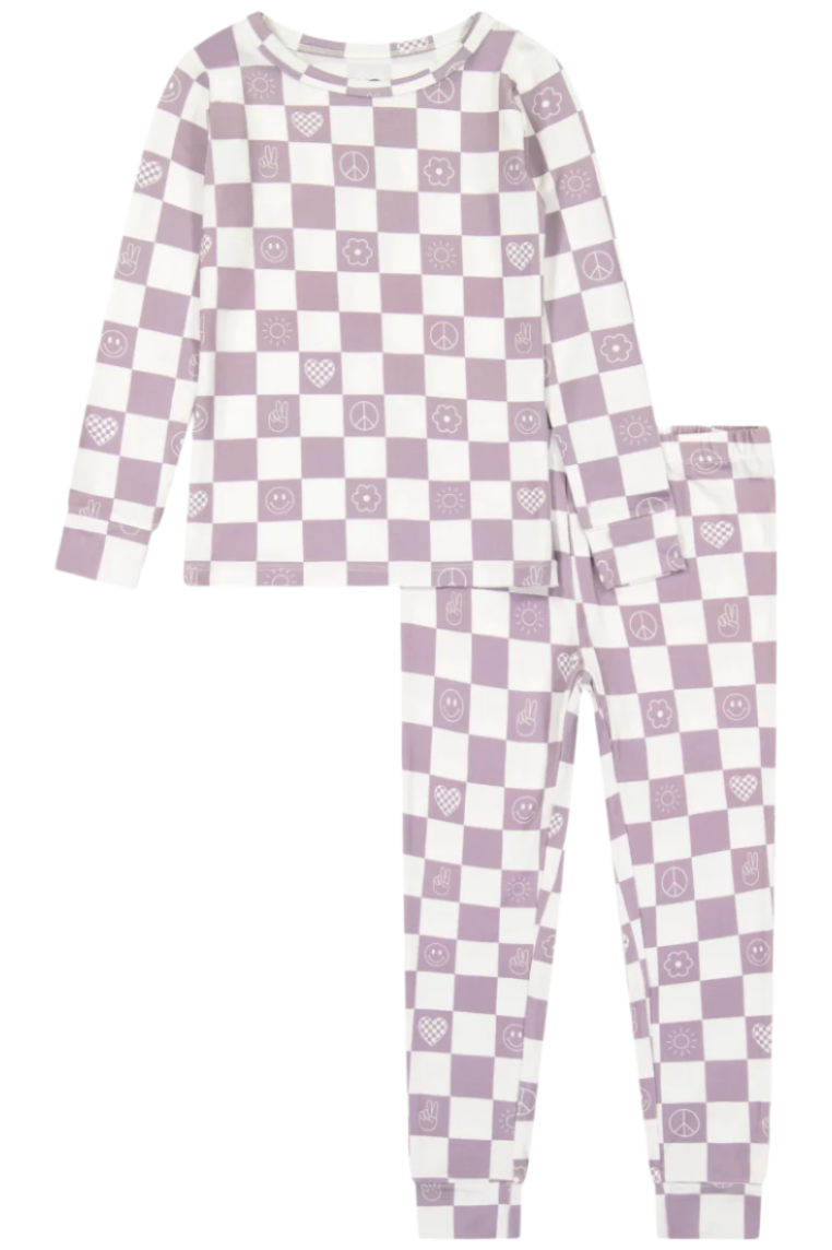 Pajama Set - Check It Out - Lavender