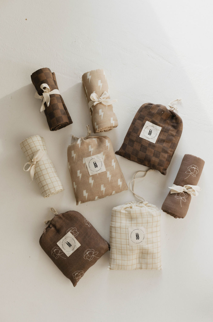 Muslin Swaddle | Golden Grid