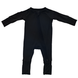 Bamboo Zip Pajamas | Midnight Black