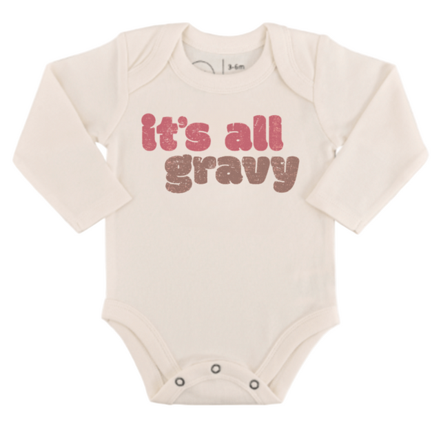 graphic bodysuit | all gravy (long sleeve) - HoneyBug 