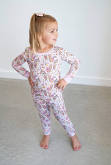 Pink Unicorn | Two-Piece Bamboo Pajama Set - HoneyBug 