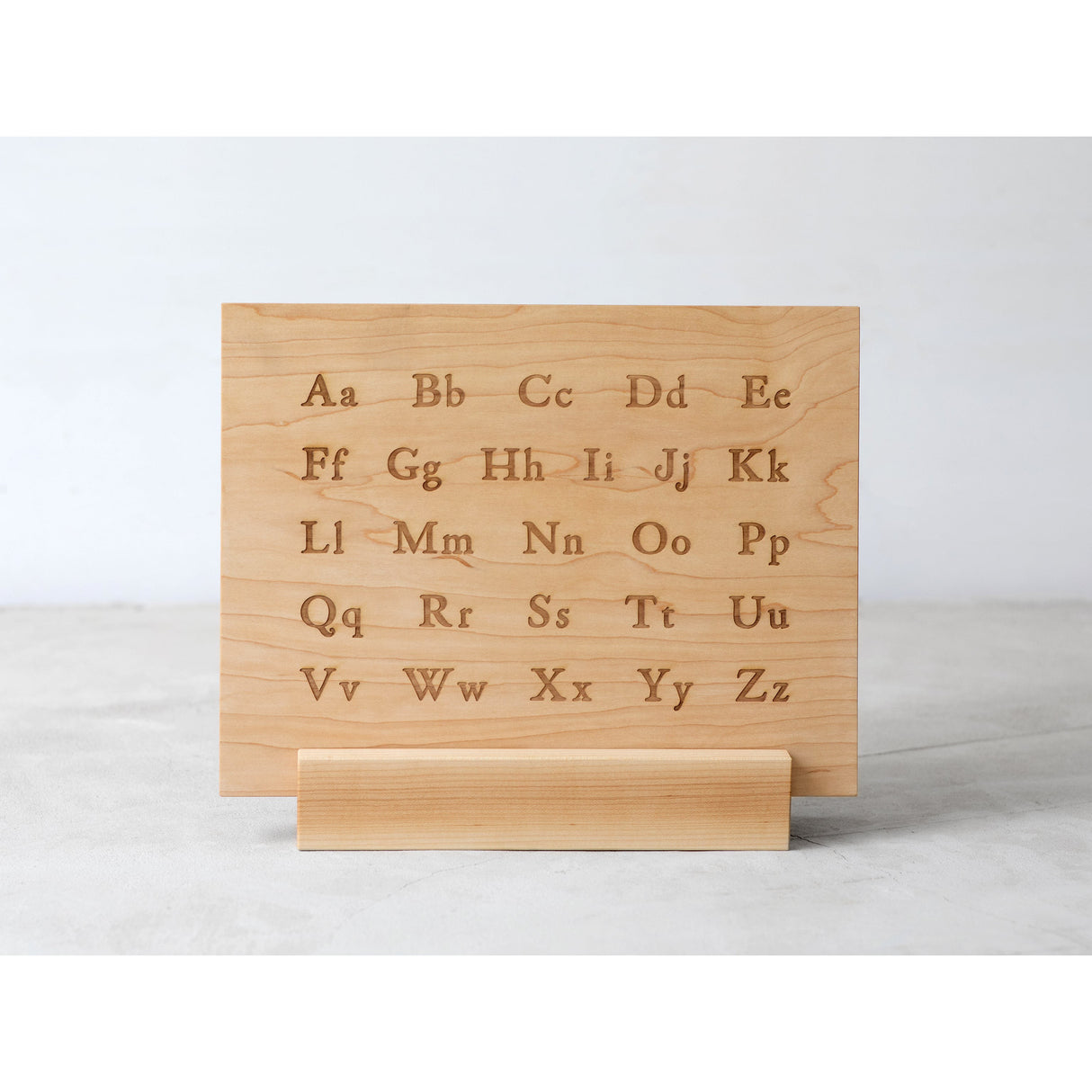 Wooden Alphabet Montessori Board and Tabletop Reference Chart • Classic Serif - HoneyBug 