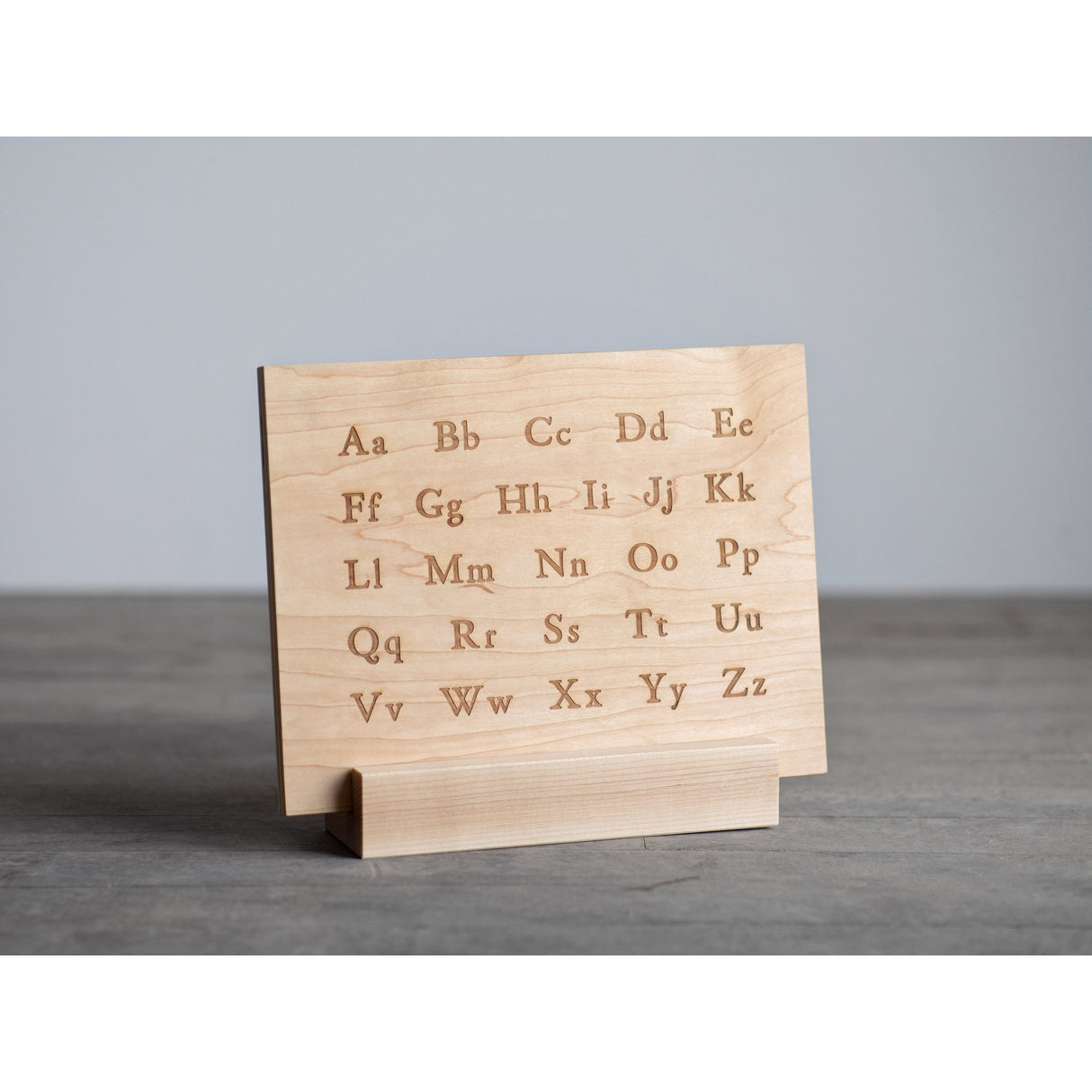 Wooden Alphabet Montessori Board and Tabletop Reference Chart • Classic Serif - HoneyBug 