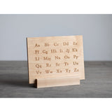 Wooden Alphabet Montessori Board and Tabletop Reference Chart • Classic Serif - HoneyBug 