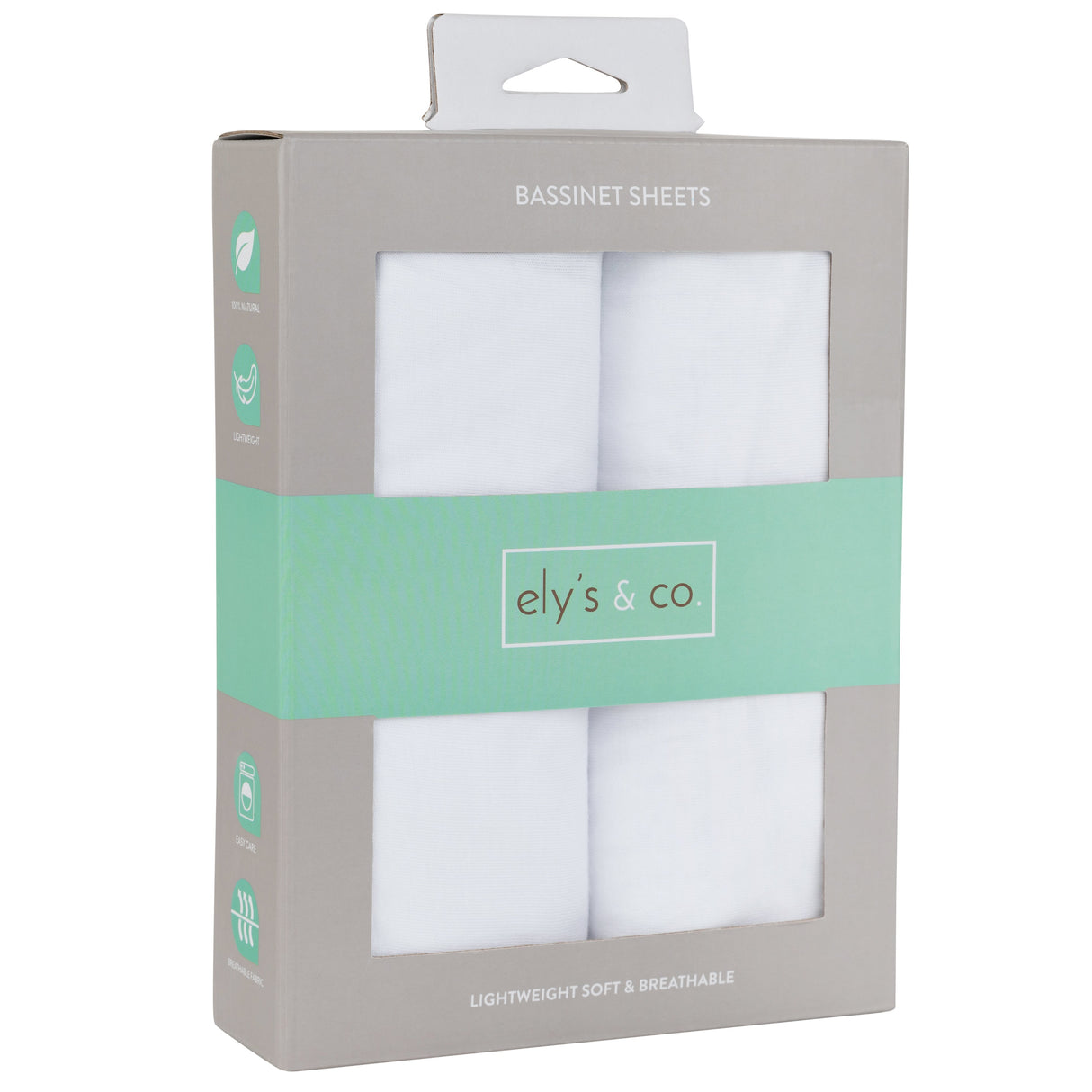 Bassinet Sheet Set - Solid White - HoneyBug 