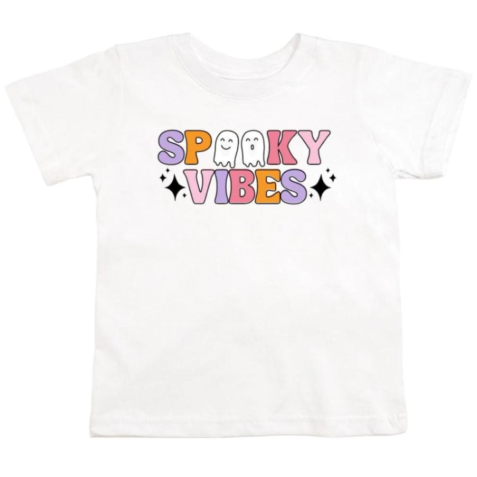 Spooky Vibes Halloween Short Sleeve T-Shirt - White