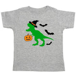 Trick Rawr Treat Halloween Short Sleeve T-Shirt - Gray