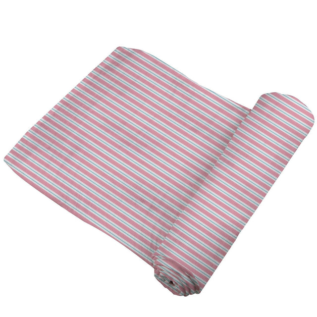 Candy Stripe Bamboo Muslin Swaddle - HoneyBug 