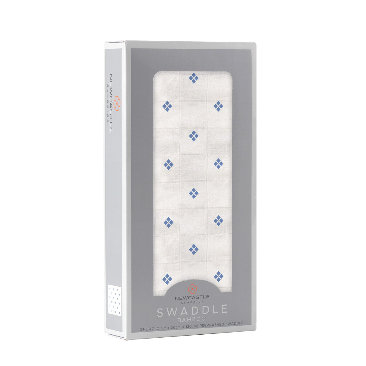 Periwinkle Diamond Polka Dot Swaddle - HoneyBug 