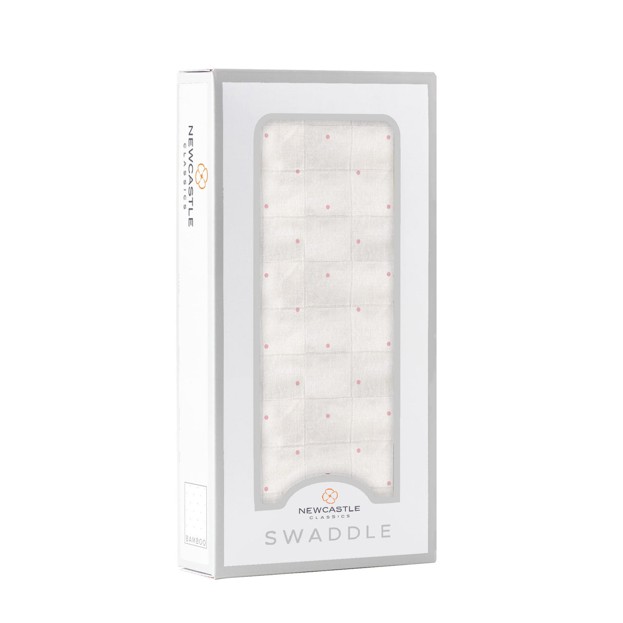Pink Polka Dot Bamboo Muslin Swaddle - HoneyBug 