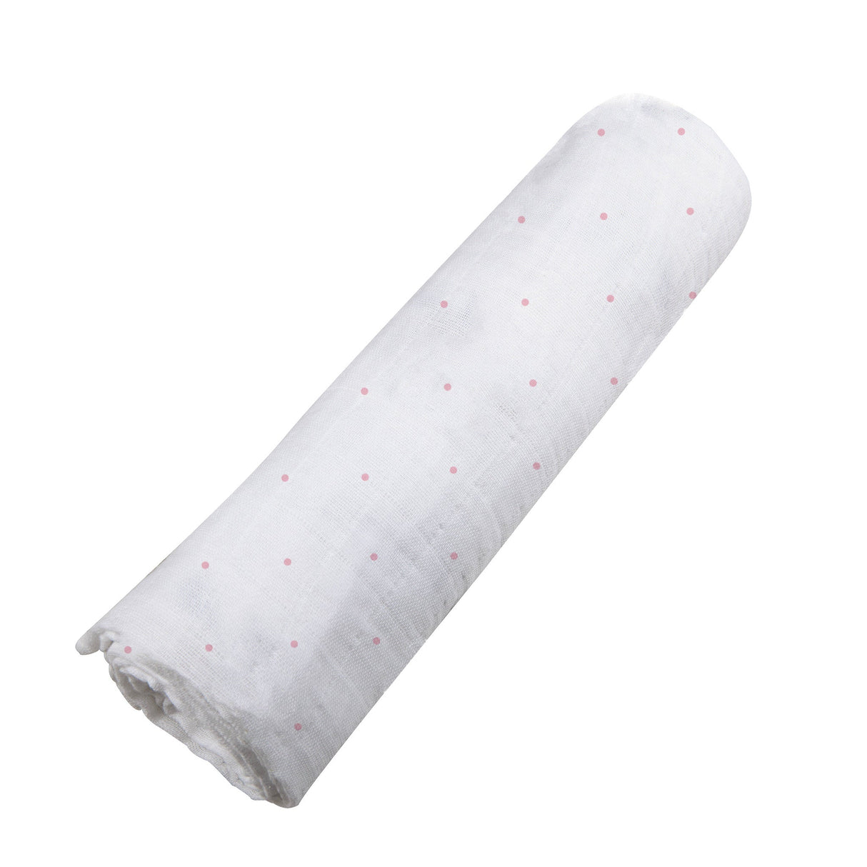 Pink Polka Dot Bamboo Muslin Swaddle - HoneyBug 