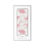Pink Dinosaurs Bamboo Muslin Swaddle - HoneyBug 