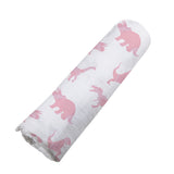 Pink Dinosaurs Bamboo Muslin Swaddle - HoneyBug 