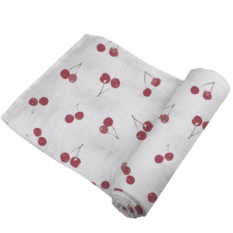 Sweetheart Cherry Bamboo Swaddle - HoneyBug 