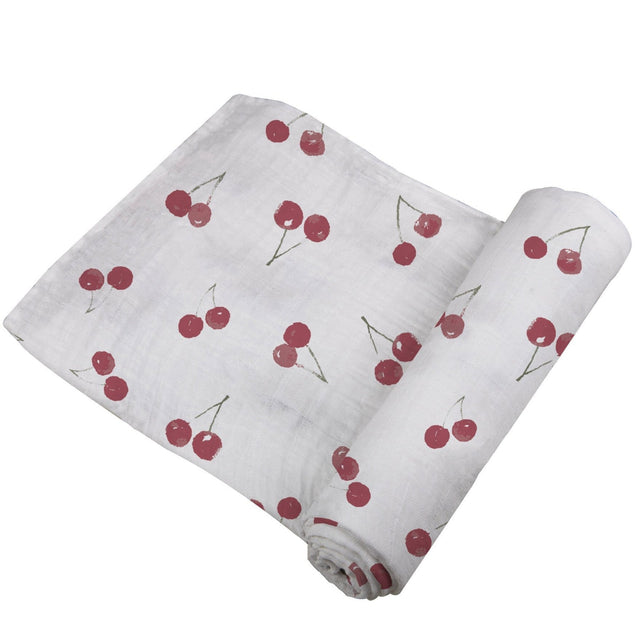 Sweetheart Cherry Bamboo Swaddle - HoneyBug 