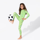 Soccer Bamboo Kids Pajamas - HoneyBug 