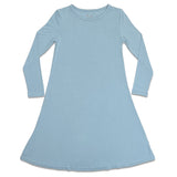 Oasis Teal Bamboo Girls' Long Sleeve Dress - HoneyBug 