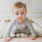 Cloud Grey Bamboo Convertible Footie - HoneyBug 