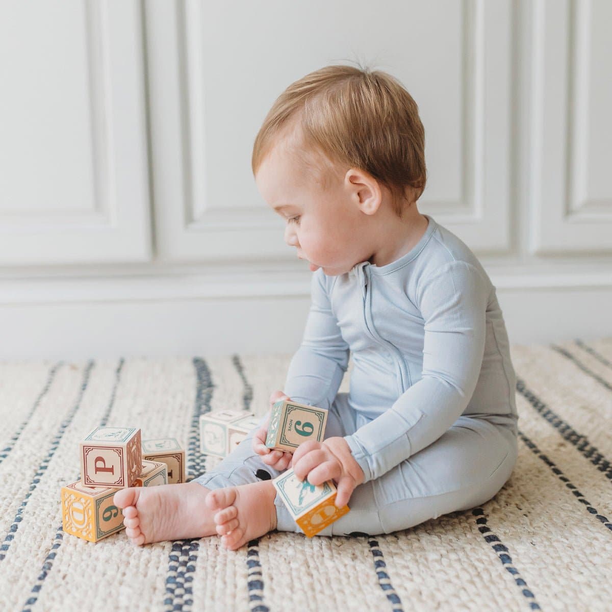 Cloud Grey Bamboo Convertible Footie - HoneyBug 